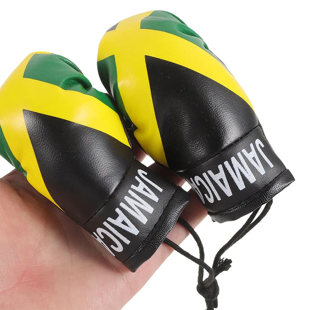 

2Pairs 10Cm Large Boxing Glove Pendant Christmas Ornament Eyecatching Design for Home Office Retail Display Boxing Pads Mitts