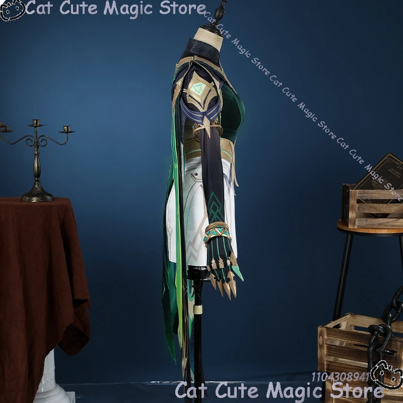Genshin Impact Nefer Disfraz Cosplay Juego Mujeres Juego de Halloween Peluca Adultos Zapatos Decoraciones Traje Anime§ф Gub  Qanš 2025 Comic Con