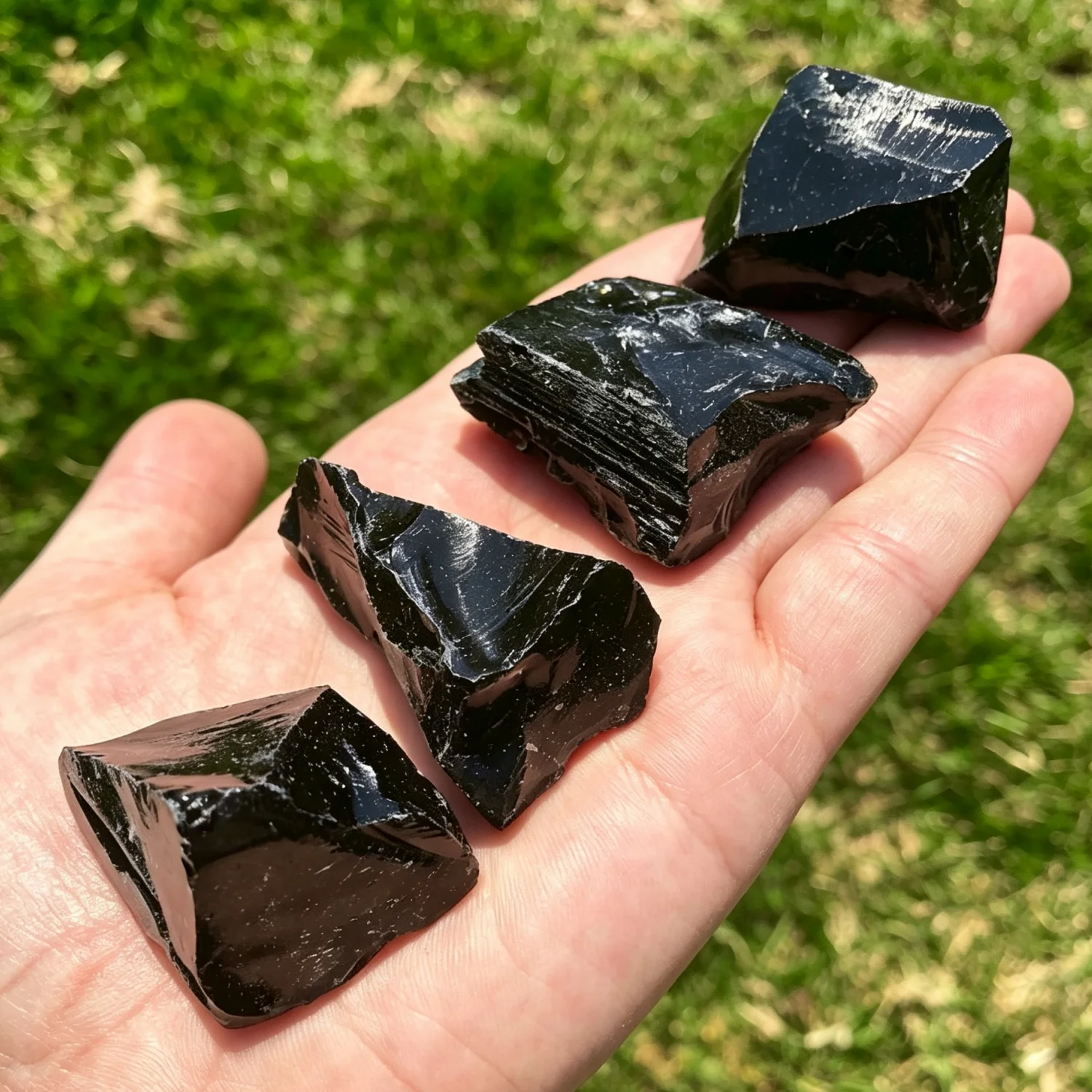 Natural Obsidian crystal raw stone, black stone, for home decoration and as raw material for jewelry production