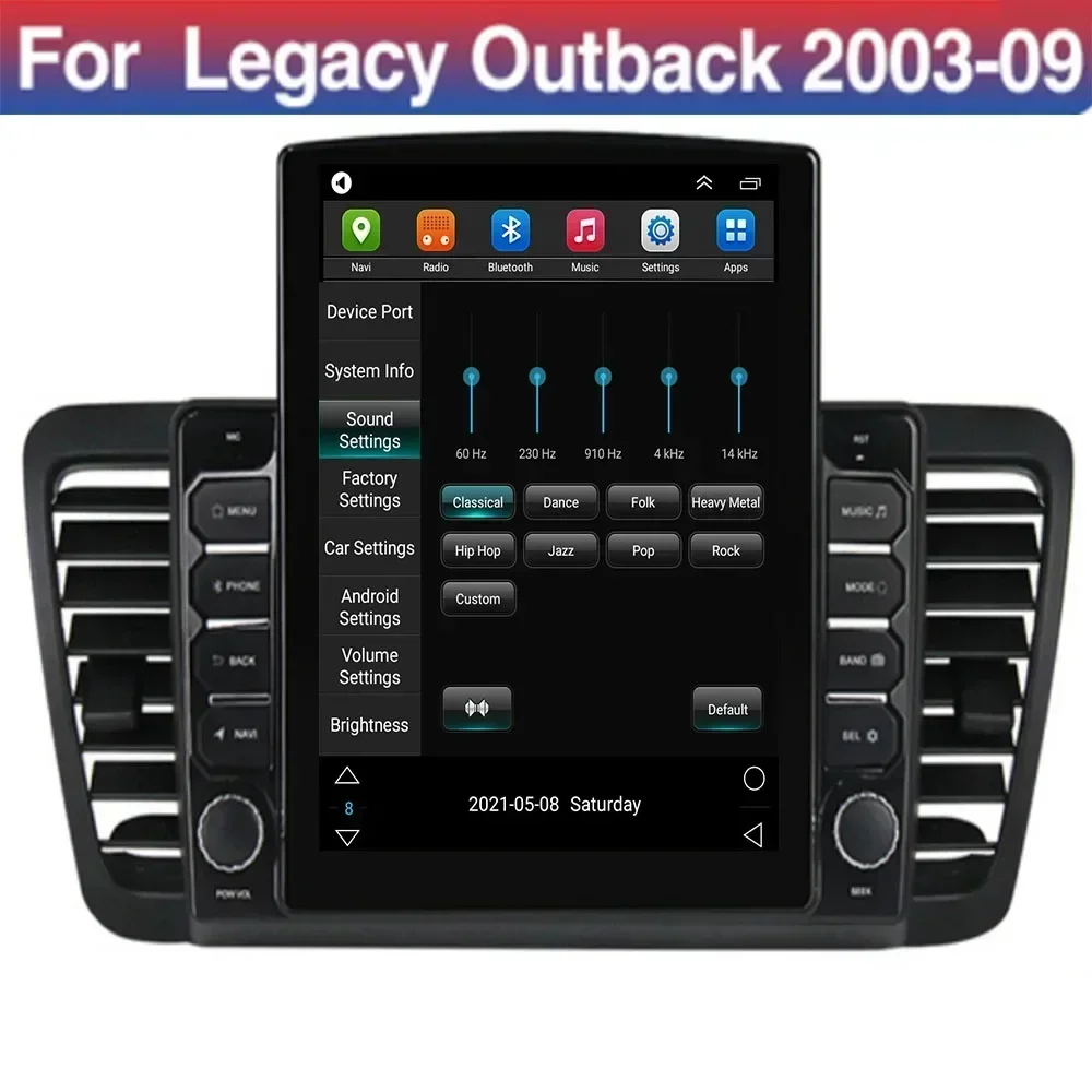 Dla Tesla Style 2Din Android 13 Radio samochodowe dla Subaru Outback 3 Legacy 4 2003-2009 Multimedialny odtwarzacz wideo GPS Stereo Carplay DSP