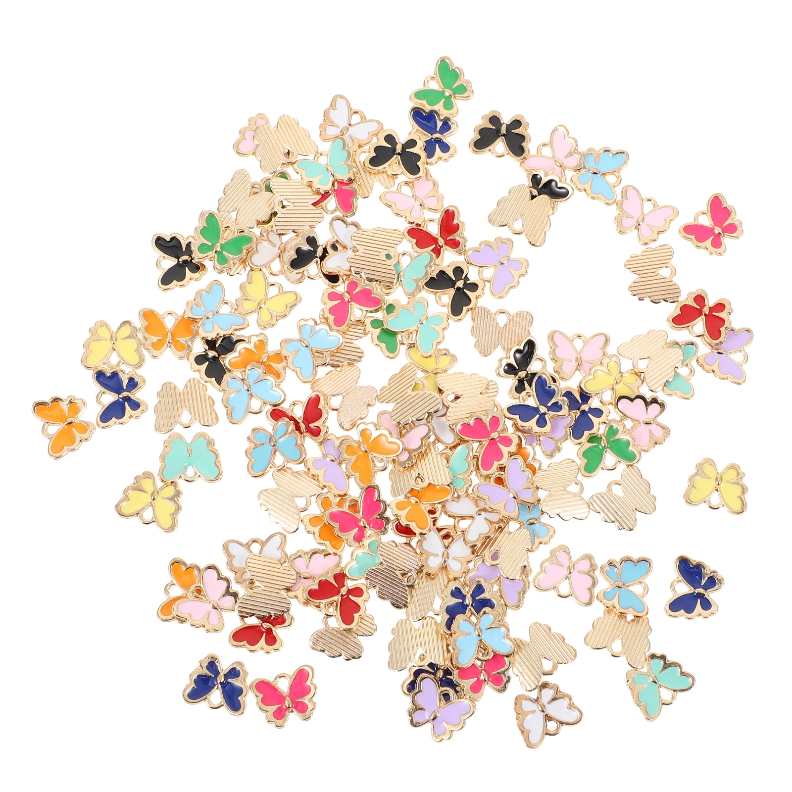 

120 Pcs Alloy Pendant Jewelry Accessories Girls Charm Crafting DIY Bracelet Making Butterflies Necklace Pendants Home Decor Safe