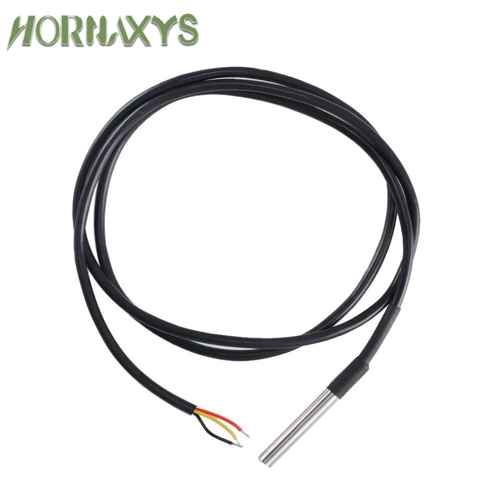 10PCS Waterproof DS18B20 thread temperature probe temperature sensor Stainless steel package 1m 2m 3m 5m 18B20 wire for arduino