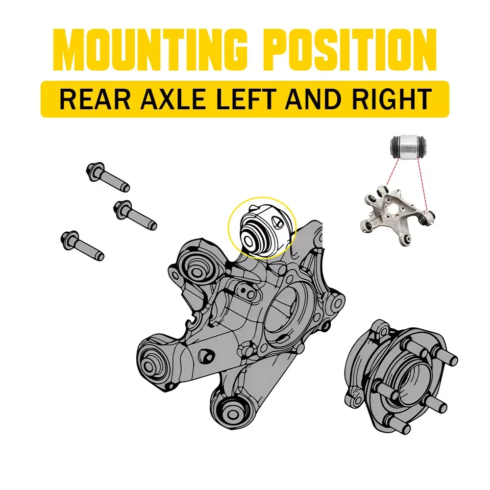4 قطعة سيارة المحور الخلفي المفصل محور الشجيرات تصاعد عدة ل تسلا نموذج 3 Y 5yjy 2018-فصاعدا OEM104441100F اكسسوارات السيارات