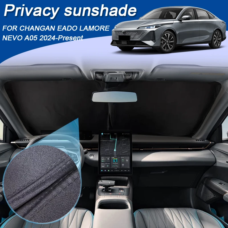 

Автомобильный черный солнцезащитный козырек для окон для CHANGAN EADO LAMORE NEVO A05 2024-2026, защита от УФ-лучей, теплоизоляция, аксессуары