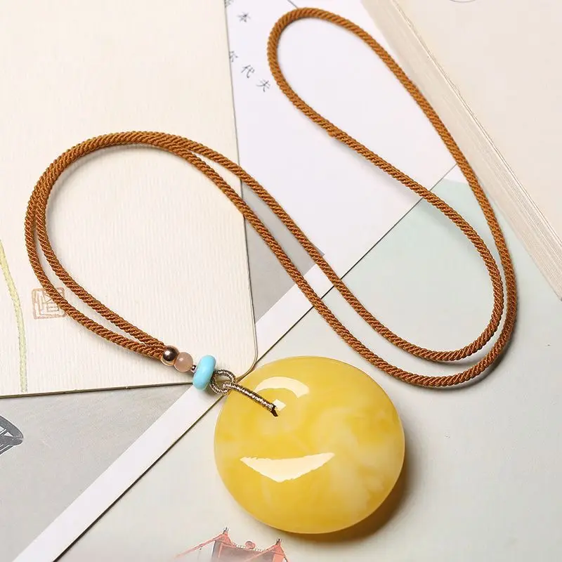 collar-con-colgante-de-Ambar-amarillo-en-forma-de-panal-de-abeja-material-natural-ruso-puro-diseno-original-para-parejas