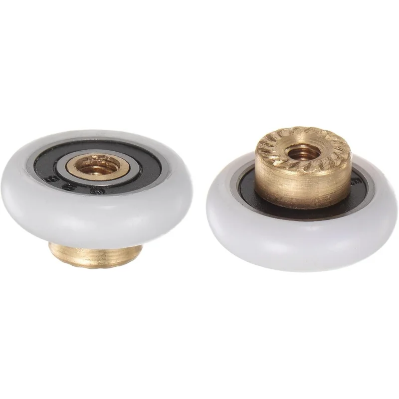 샤워 도어 롤러 휠 20mm 직경 부품 욕실 유리, 슬라이딩, (1 세트 4개)