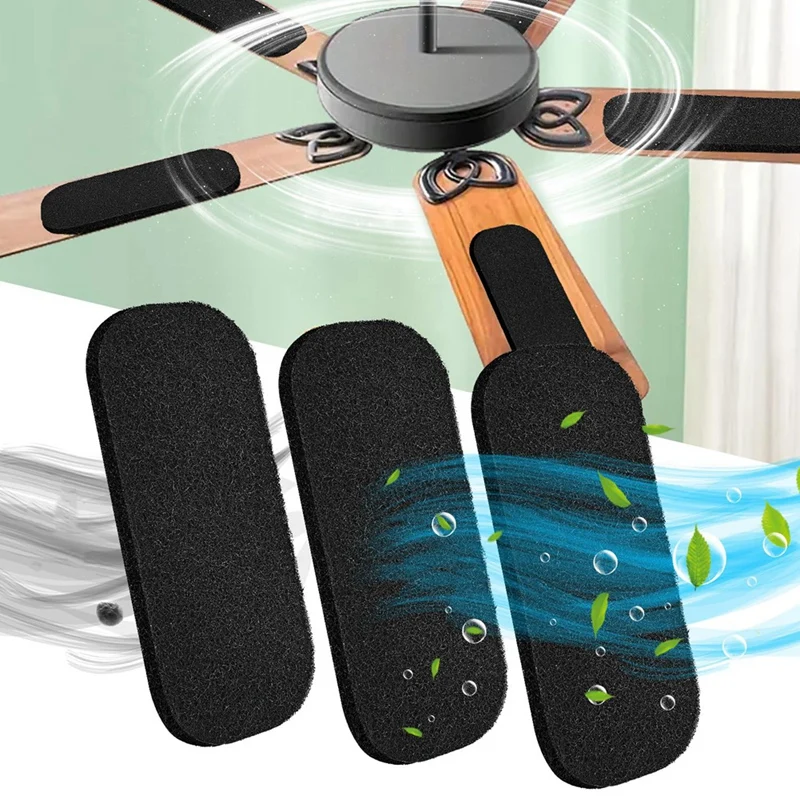 10 шт. фильтры для потолочных вентиляторов, воздушные фильтры с активированным углем, универсальные домашние самоклеящиеся лопасти потолочного вентилятора, прочные фильтры