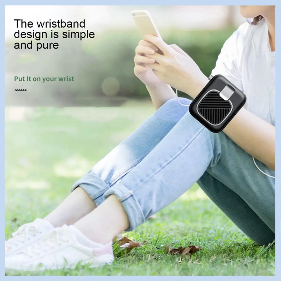 

MLGB-Portable Personal Hanging Waist Fan With 10000Mah Recharge Quiet Wearable Electric Fan Handheld Air Conditioner