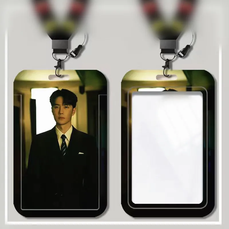 Wang Yibo Cute Keychain New Movies Wu Ming Mr Ye Figure Card Cover Anime Square Lanyard Bus Card Set Pendant Fans Gift