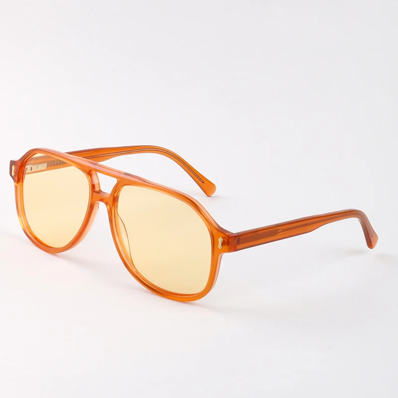 

25new des fashion hipster unisex sunglasses UV400 lightweight pure-plank light color lens all-match style