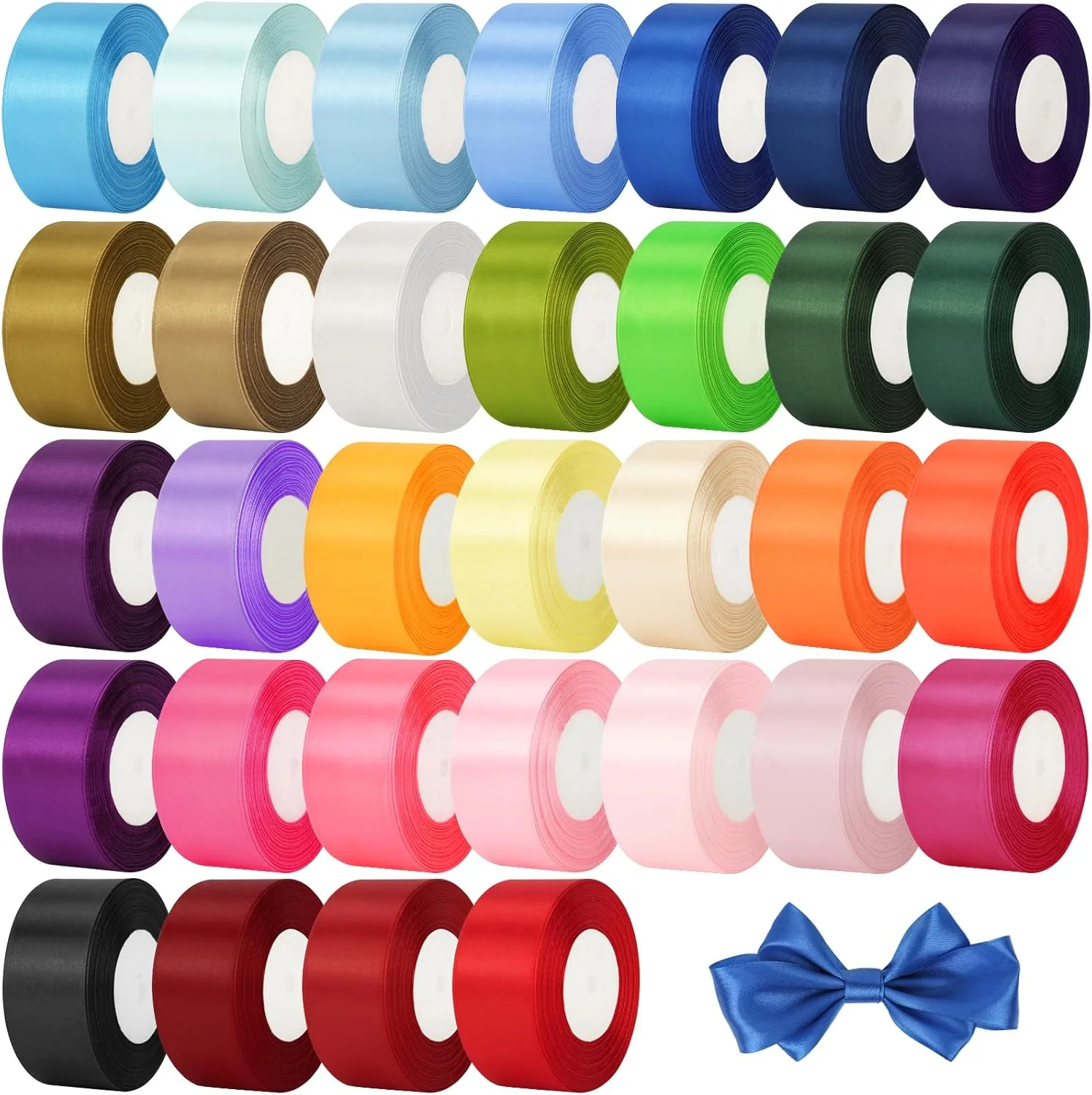 22 Meter/Rolle Seidensatinbänder 6 mm 10 mm 20 mm 40 mm zum Basteln von Schleifen, handgefertigt, DIY-Geschenkpapier, Party, Hochzeit, dekorativ