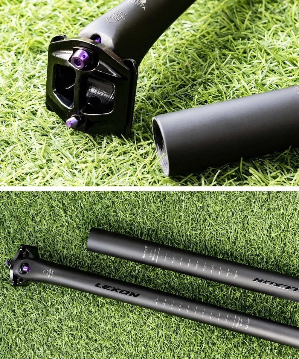LEXON Ultraleichte Fahrrad-Sattelstütze aus Carbon, 27,2/31,6 mm, zwei Größen, für MTB/Gravel/Rennräder, 350 mm Länge, Fahrrad-Sattelstütze – Detail 18