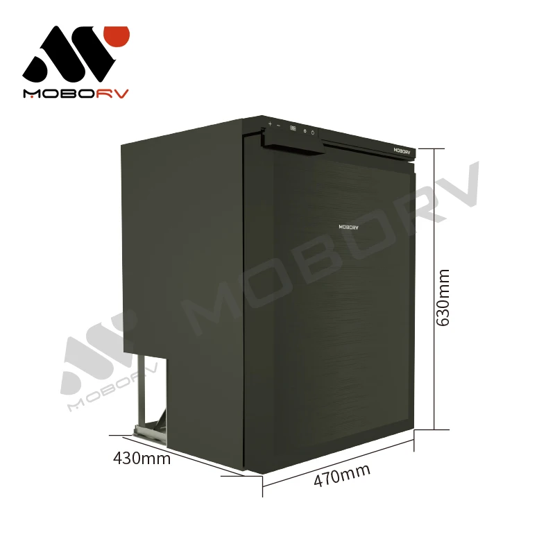 2026 Slim 12V DC RV Compressor Fridge 50L Capacity Energy Efficient Refrigerator for Camper Van Motorhome Camping