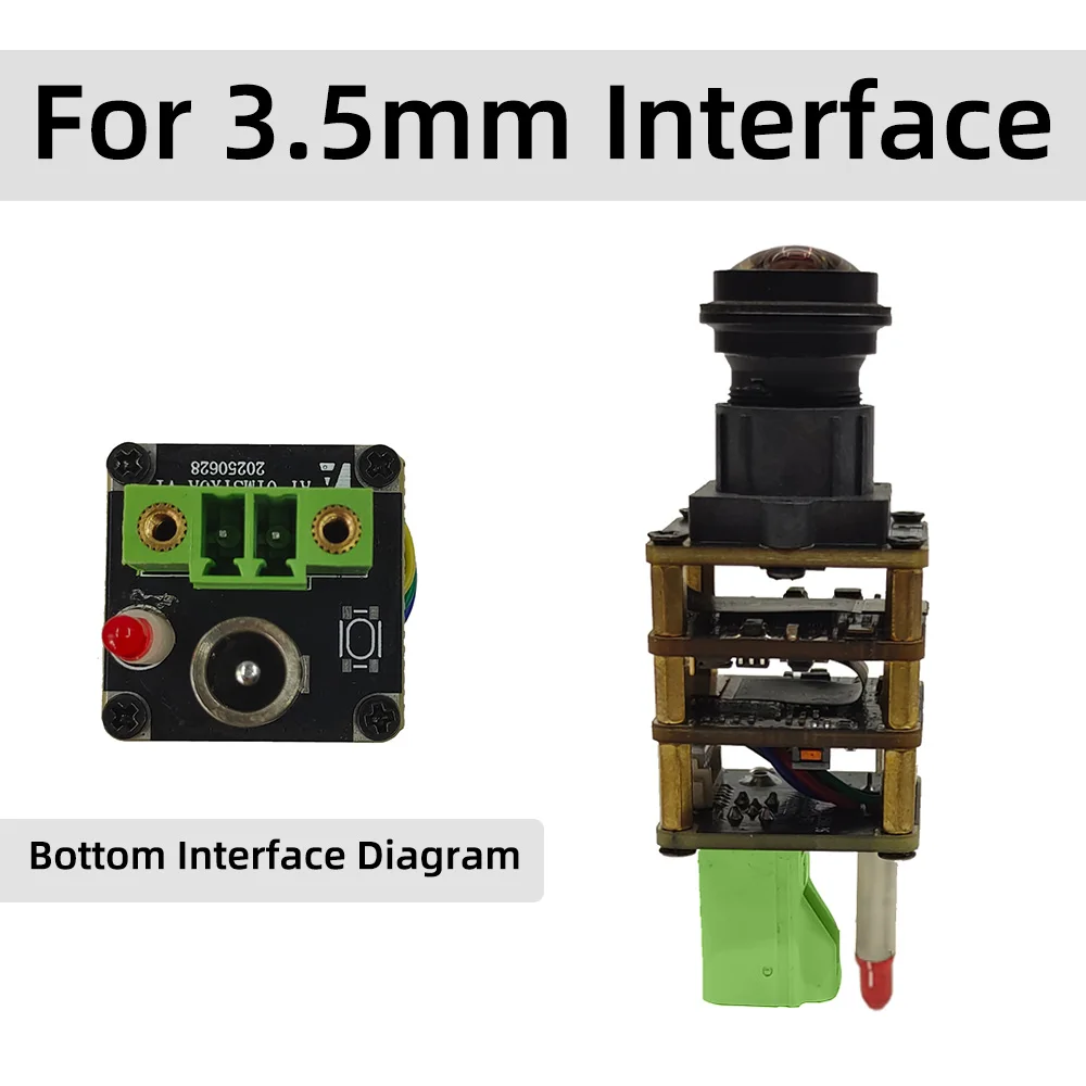 5MP HD 100 °   Module de caméra 2880*1660 avec interface 3,5 mm/H-MTD, caméra automobile T1 pour sur