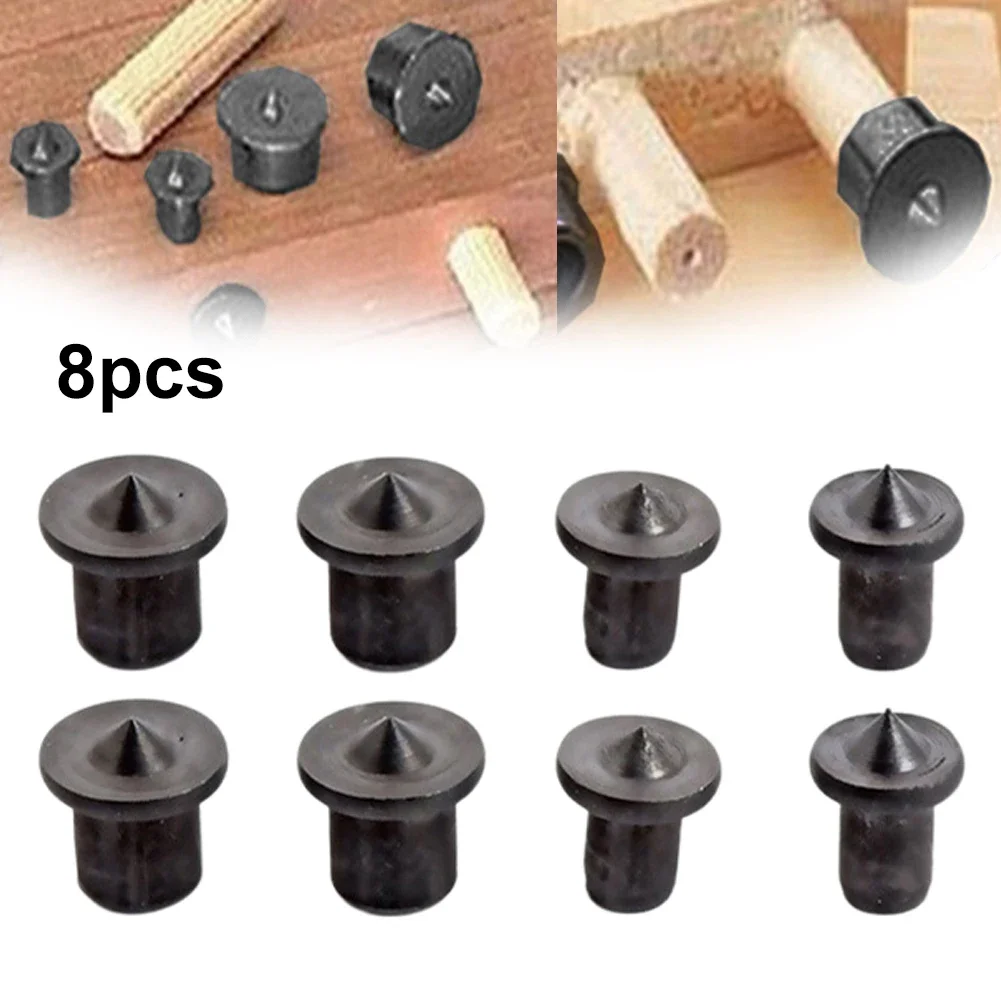 8pcs Dowel Centre Point Set 6/8/10/12mm Pin Wood Drill Hole Location Tenon Center Woodworking Tools For Hard Soft Wood