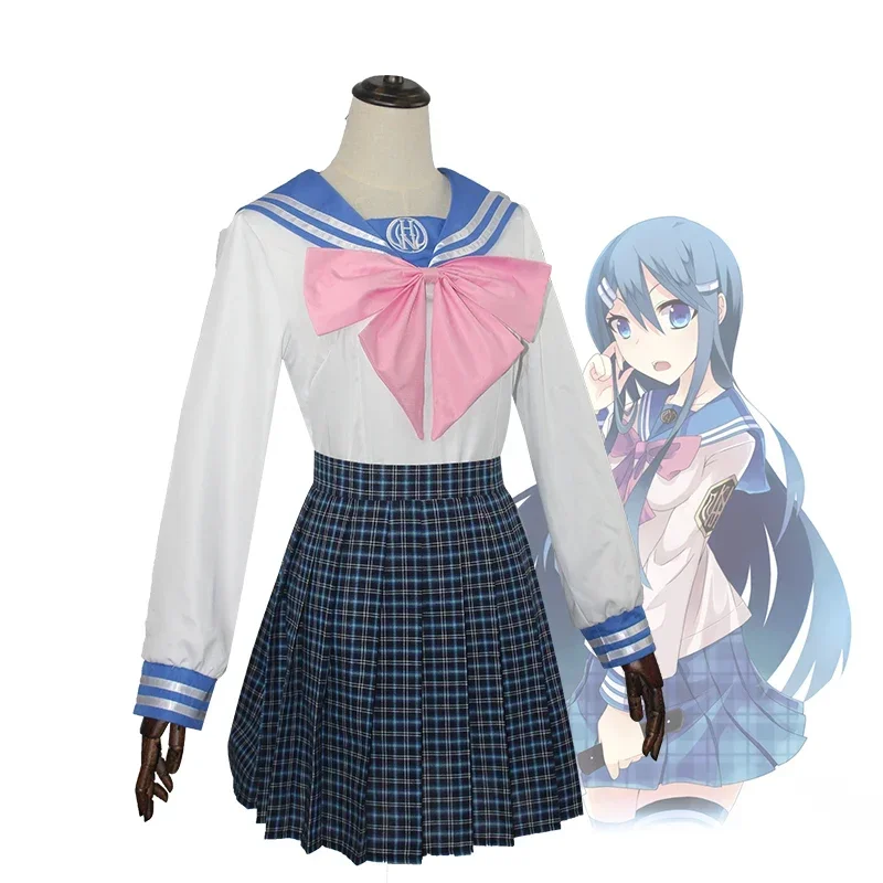 

Role-playing Uniform Danganronpa Maizono Sayaka Cosplay Costume JK Uniform Dangan Ronpa School Girl Skirt Set Halloween Carnival