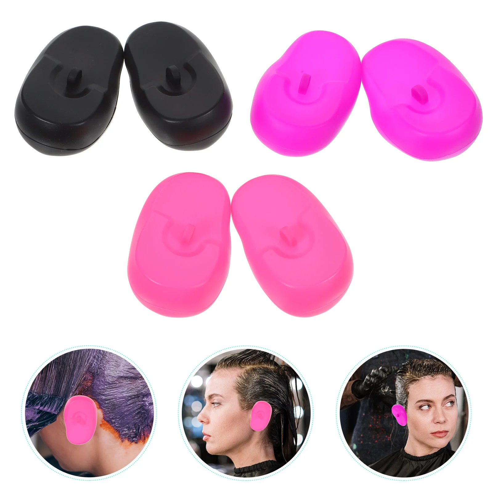 3 Pairs Ear Caps Hair Dryer Earring Sleeping Headphones Silicone Earmuff Salon Protection Cover Shield Earplugs