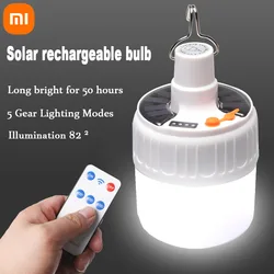 Xiaomi Outdoor LED Camping Light Solar Rechargeable Energy Saving Bulb Home Power Failure Emergency Light Night Market Light