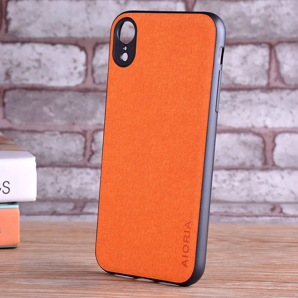 Case for iPhone  X XR XS max coque Luxury textile Leather skin soft TPU hard PC phone cover for iPhone X XR XS case funda capa