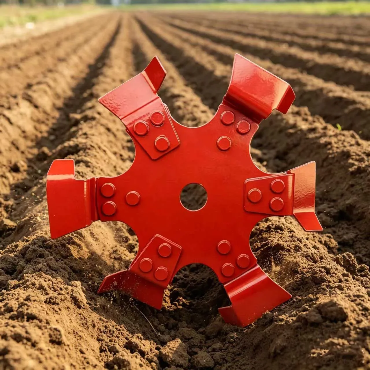 1pc Trenching Wheel Trimmer Head Brush Cutting Metal Cutting Blades For Small Tiller Cultivator Soil Loosening Deep Plowing