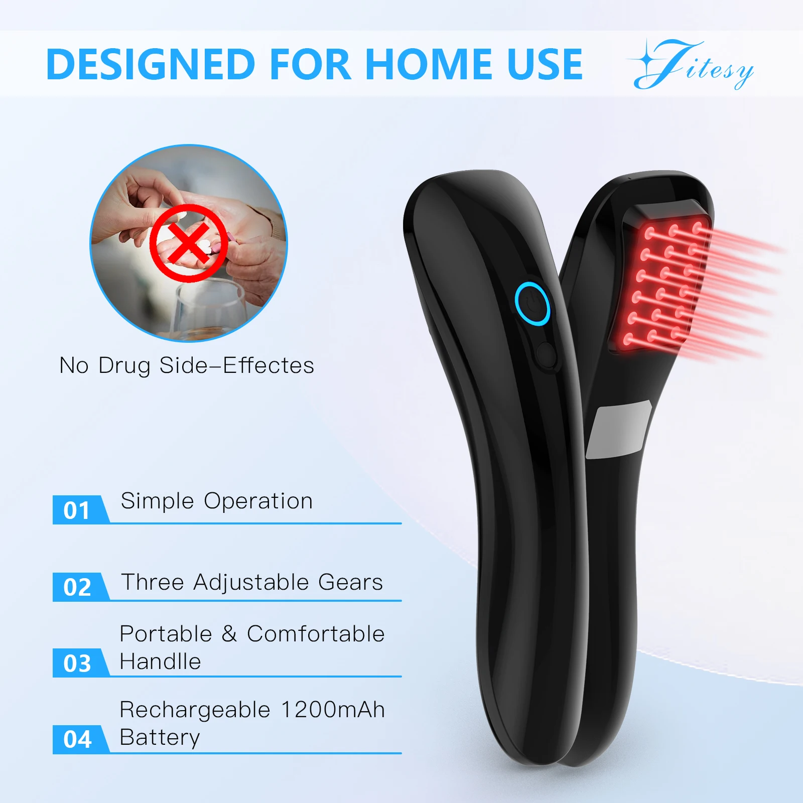 18x620nm Portable Laser Therapy for Body Pain Relief, Deep Tissue Relieve Pain, Joint and Muscle Care, Body Fast Recovery