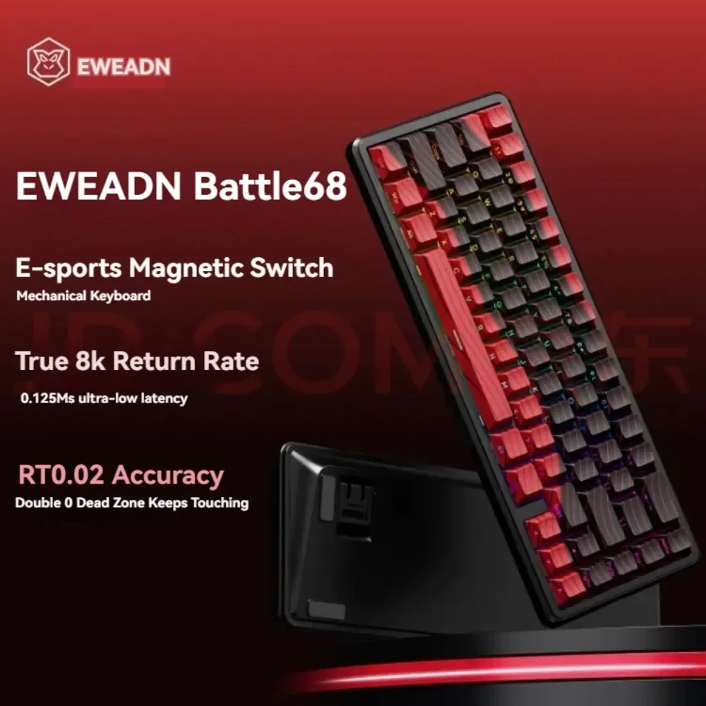 EWEADN BATTLE68 Mechanical Keyboard Magnetic Switch 8K Polling Rate 0.125MS Latency 0.02mm RT DKS Custom 68key Gaming Keyboard