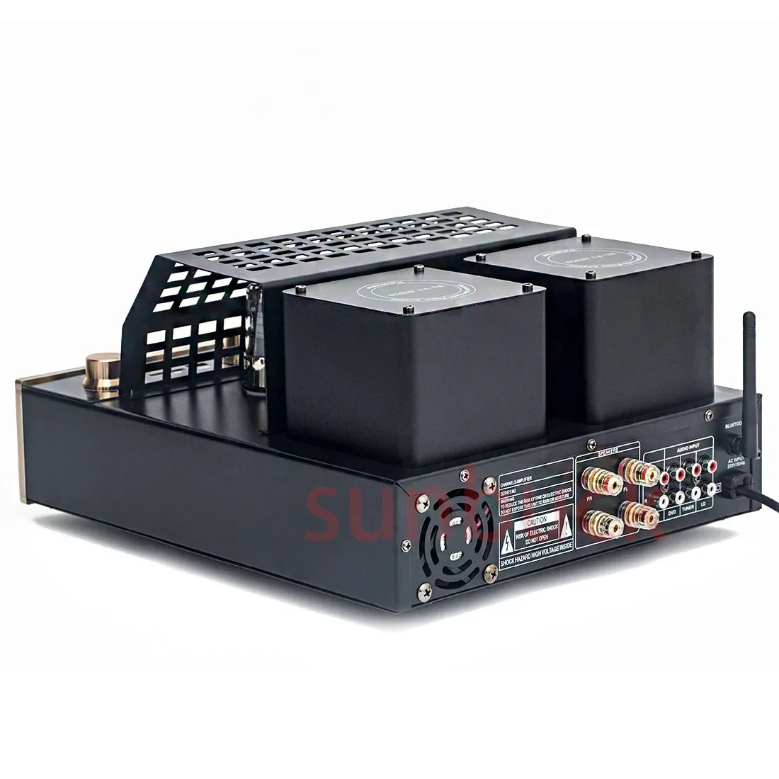 Sunbuck Amplifier Bluetooth, pengeras suara HI-FI Premium 6K3P 4.2 Bluetooth 160W 2.0 tabung vakum mendukung USB SD
