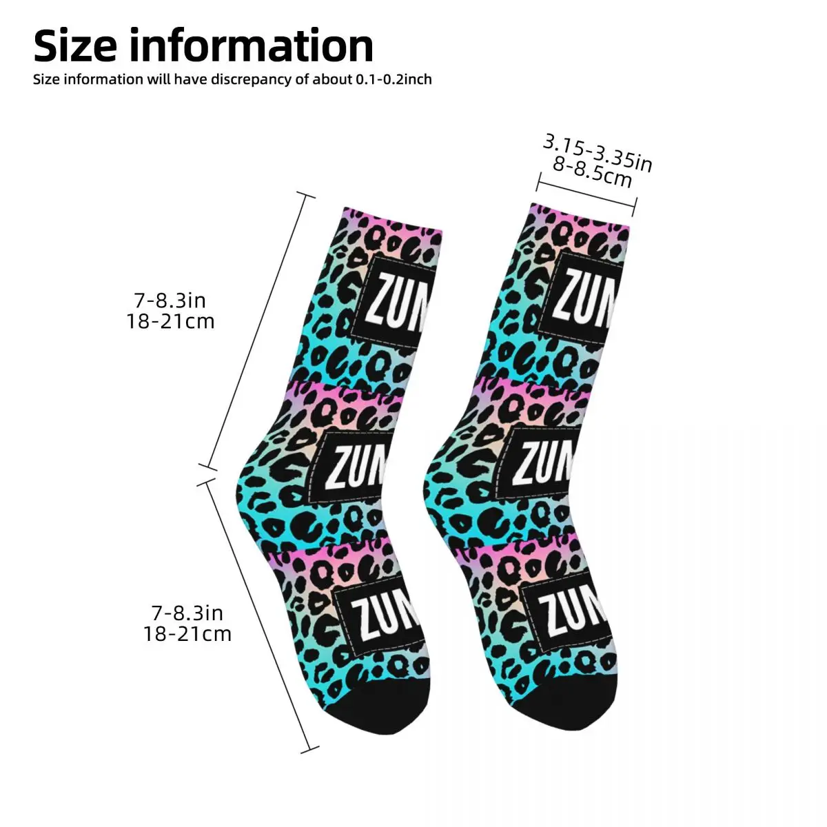 Zumbas Leopards Stockings Abstract Art Pattern Funny Socks Winter Anti Skid Socks Ladies Skateboard Soft Socks