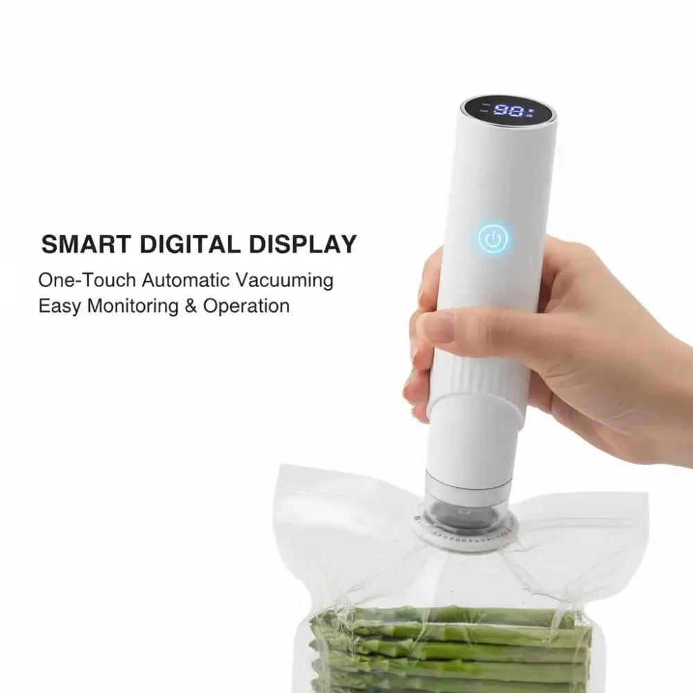 

Portable Handheld Vacuum Sealer Rechargeable Automatic Food Sealer Mini Household Heat Sealer Vacuum Packing Machine for Food