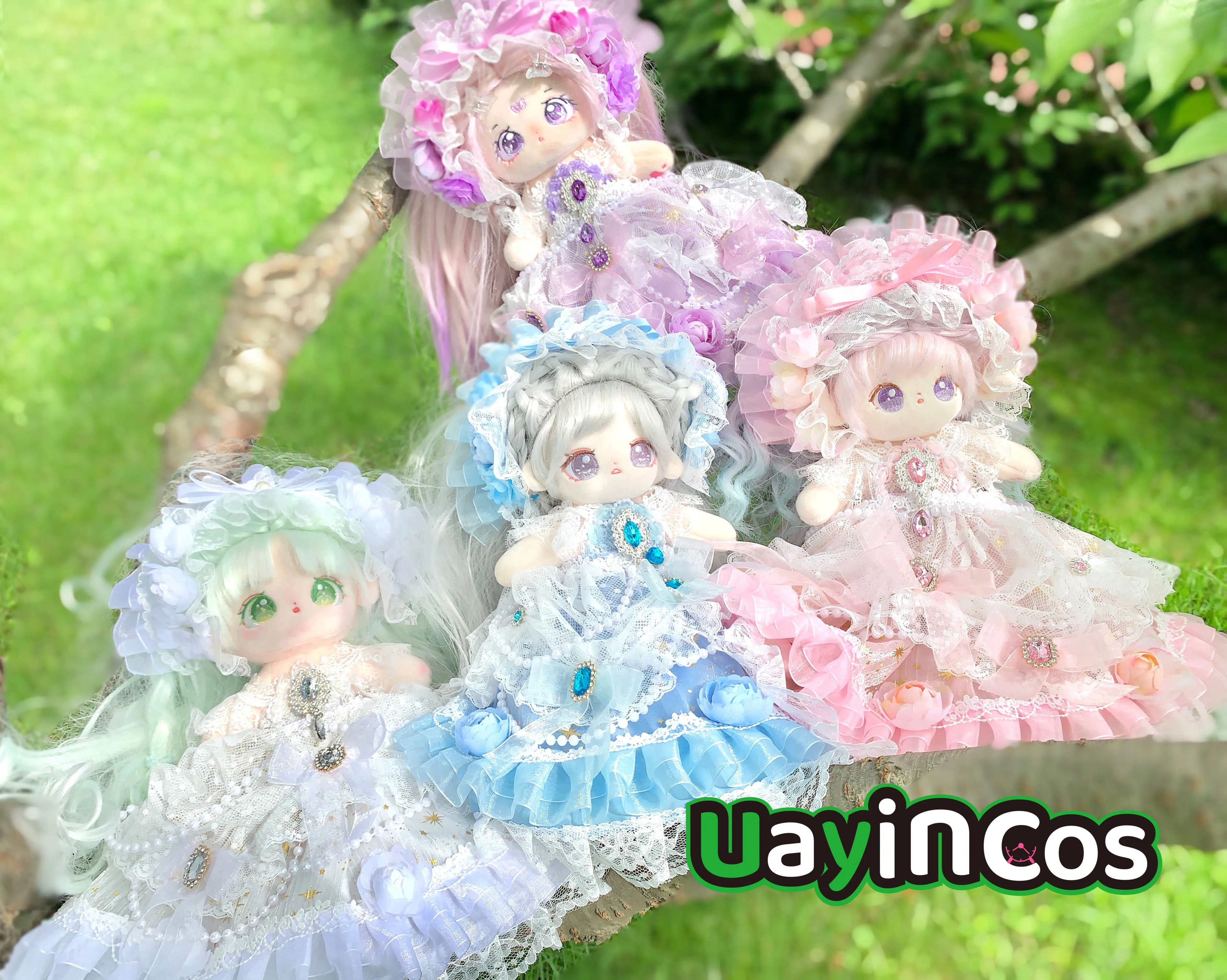 

20cm 30cm Doll Clothe Elf Princess Fairy Hanfu Lolita Sweet Dress Skirt Stuffed Plushies Plush Doll Accessories Anime Toy Kids G