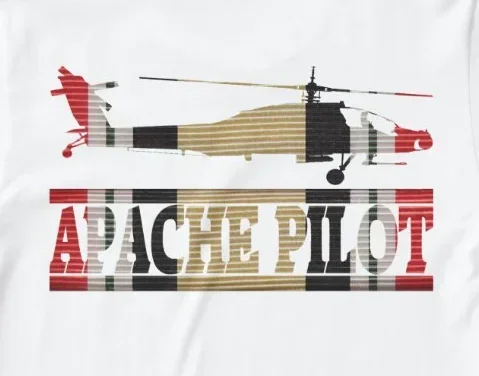 

Iraq Veteran AH-64 Apache Pilot T Shirt. Short Sleeve 100% Cotton Casual T-shirts Loose Top Size S-3XL