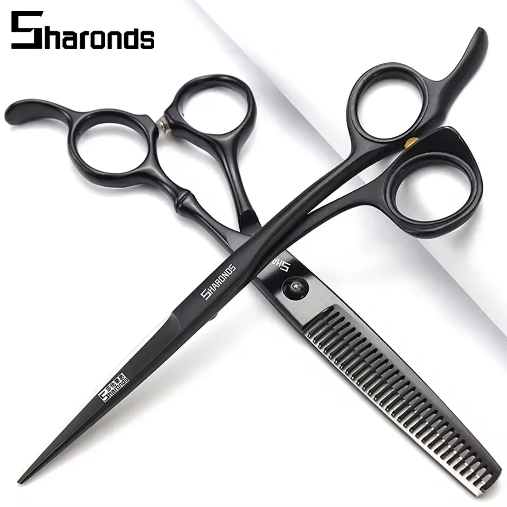 SHARONDS 440C Japanese Steel Hairdressing Professional Scissors Hairdresser Clippers Exclusive Barber Shears Set Hair Scissors