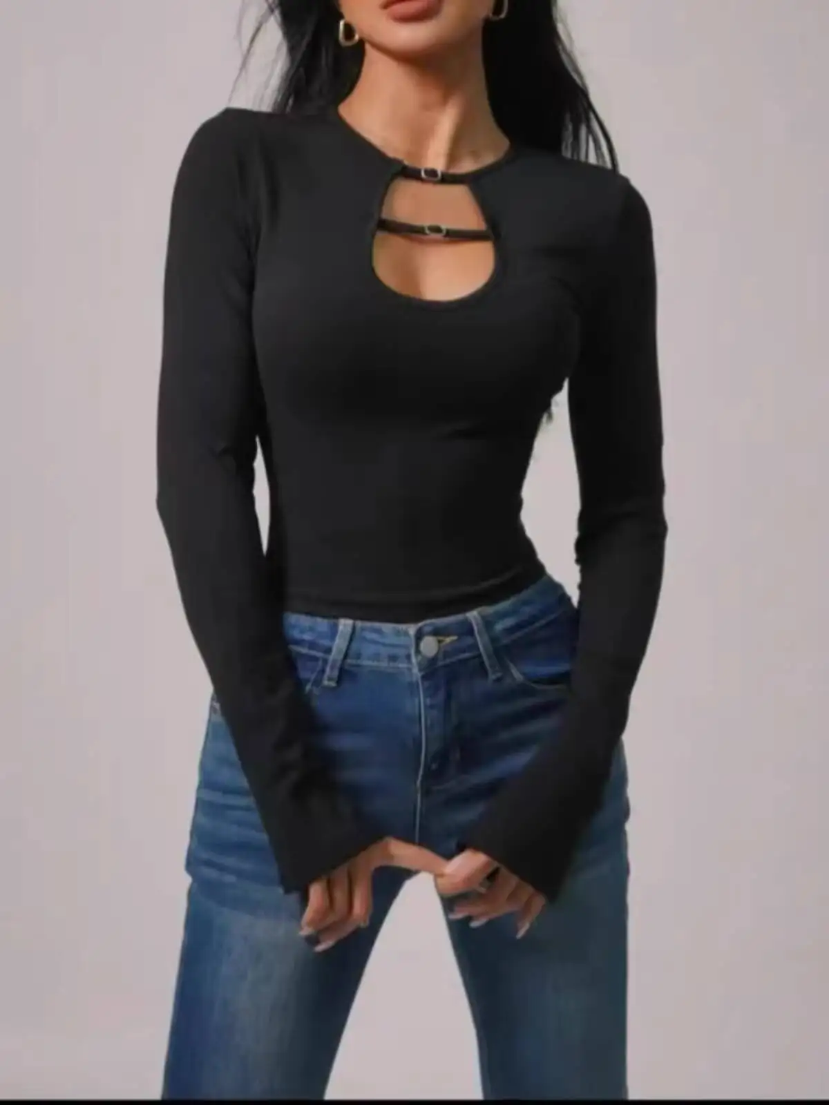 

2026 Spring Women Base Layer Plus Size Women's Sexy Long Sleeve T Shirt Slim Fit Stretch Basic Layering Top For Fitness