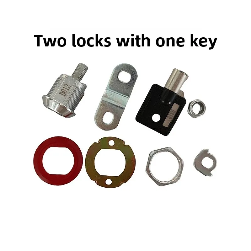 Kit de Cerradura de Cilindro para Gabinete de Máquina de Juegos Arcade Operada con Monedas, 2 Cerraduras con 1 Llave, Juego de Cerradura y Llave para Máquina de Juegos