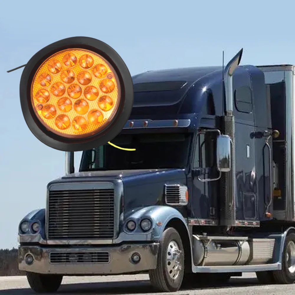 

24V SL40AR 4 Inch LED Round Edge Light Multifunctional Use LED Round Edge Light Universal for Truck Trailer RV Bus Car