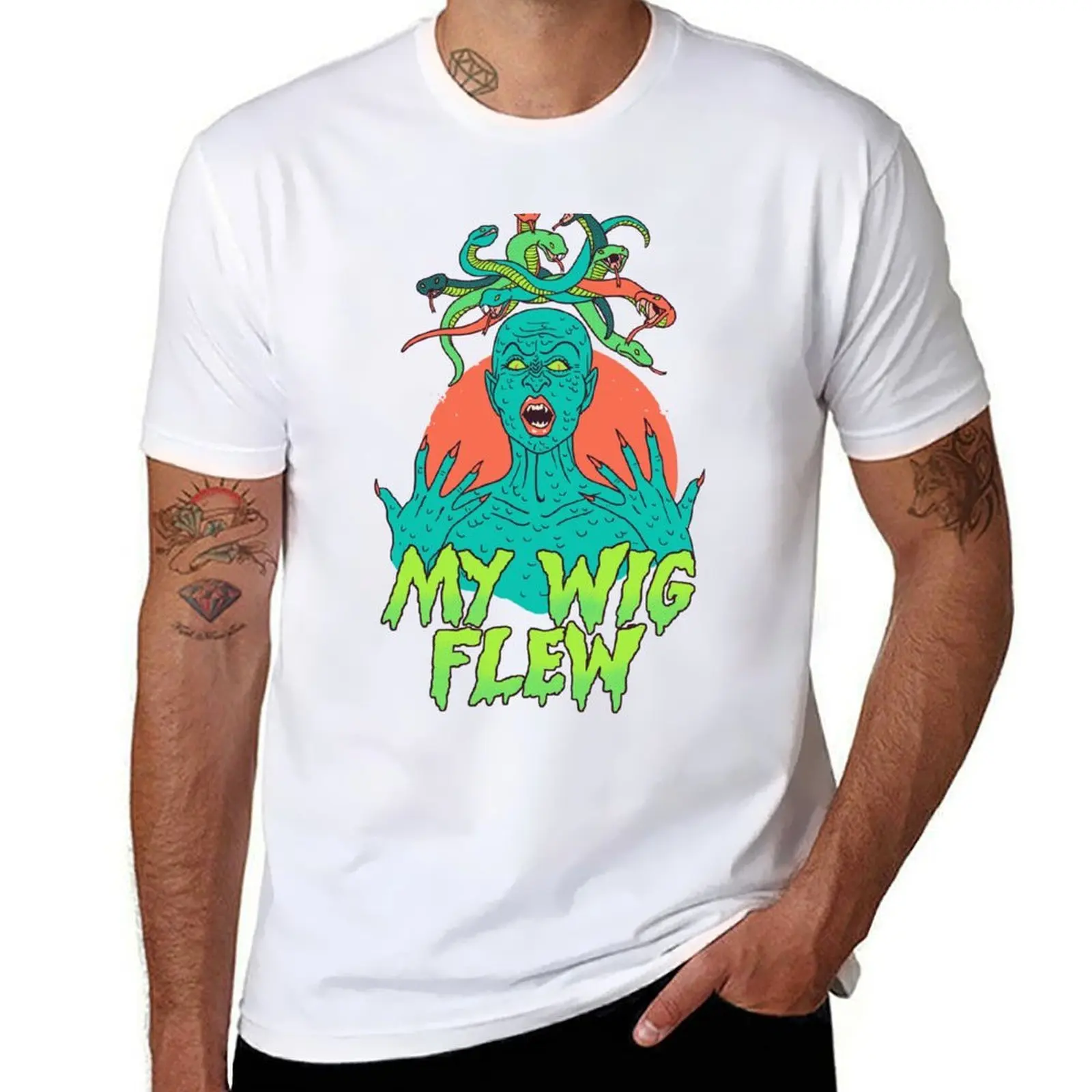 

My Wig Flew T-Shirt t shirt man cotton t shirts for man graphic vintage T-Shirt