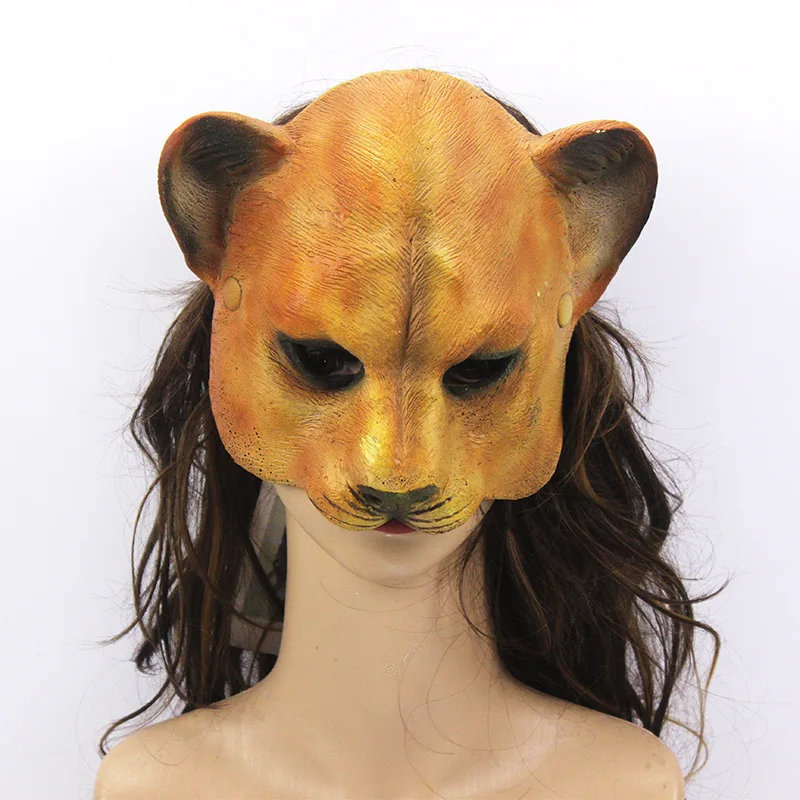 Elegante En Delicate Leeuw Half Gezichtsmasker Halloween Dierenmasker Themafeest Cosplay Accessoires