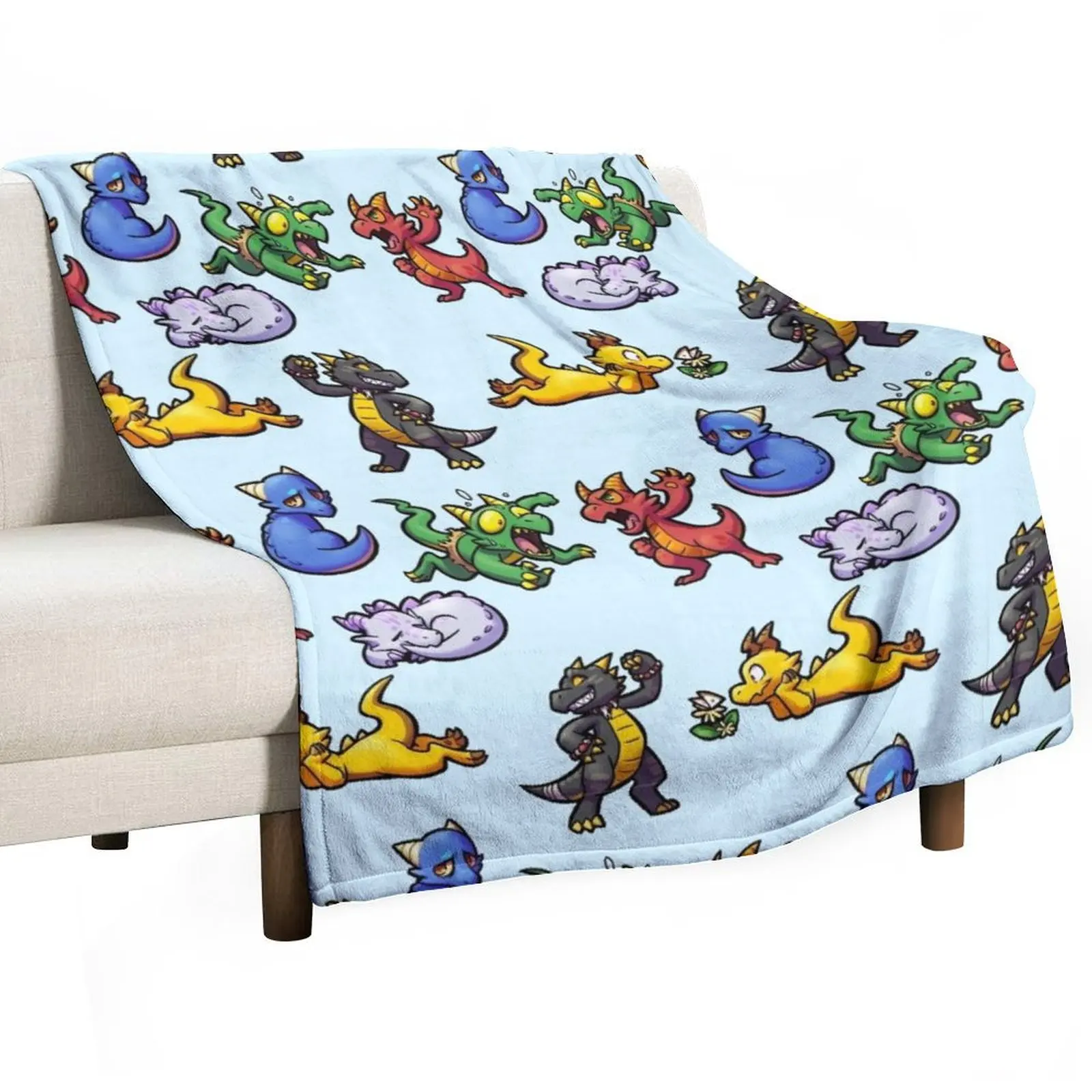 Colorful Kobolds Throw Blanket For Baby valentine gift ideas Decorative Sofa Decoratives Blankets