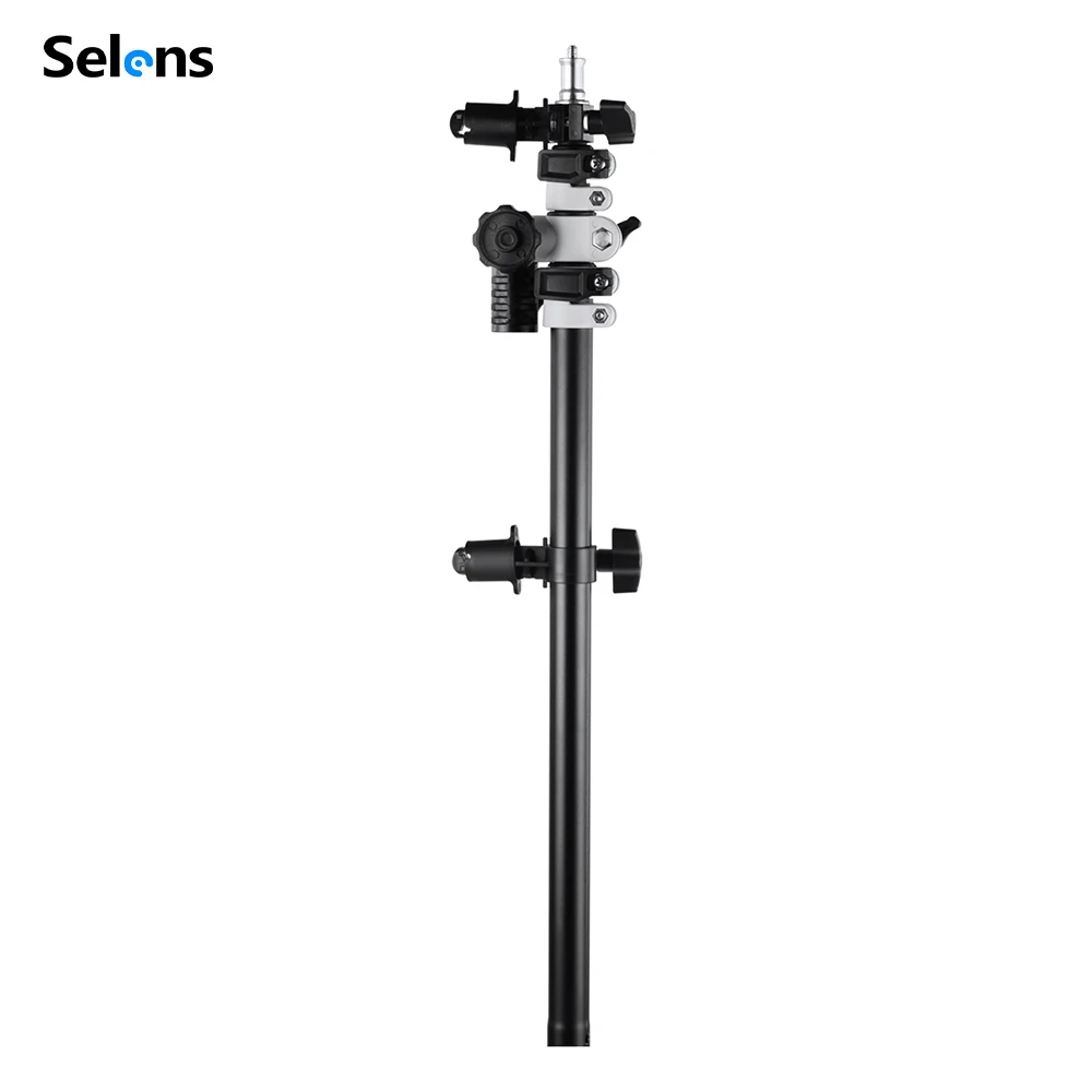Selens عاكس القرص قوس حامل تلسكوبي الذراع بوم العارضة حامل دعم مع رأس دوار ل فلاش استوديو التصوير الفوتوغرافي