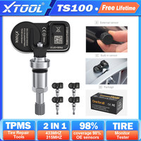 XTOOL TS100 Sensor 433 315MHZ TPMS Sensor Tire Repair Tools TPMS Scanner Pressure Monitor Tester Programming Work on TP150 IP819