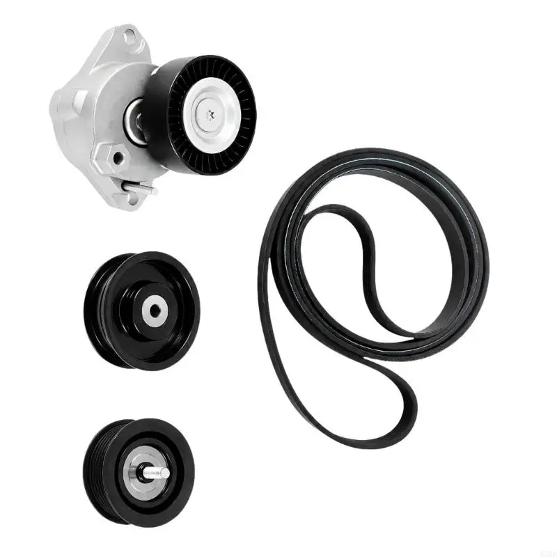 M76E Ersatz-Antriebsriemenspanner-Set mit Umlenkrolle und 6PK2404-Rippenriemen für ML350 C350 E350 Motorzubehörantrieb – Detail 4