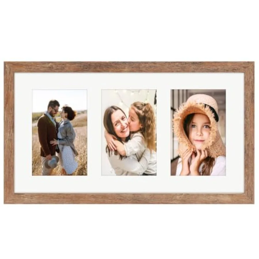 

Picture Frame Display Three 4x6 Photos Horizontal and Vertical Formats