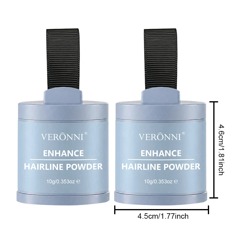 2pcs 10g Hairline Powder, Large Capacity Hair Shadow Powder With Mirror & Puff, Cover Hairline Gray Hair Hair Gap Long Lasting