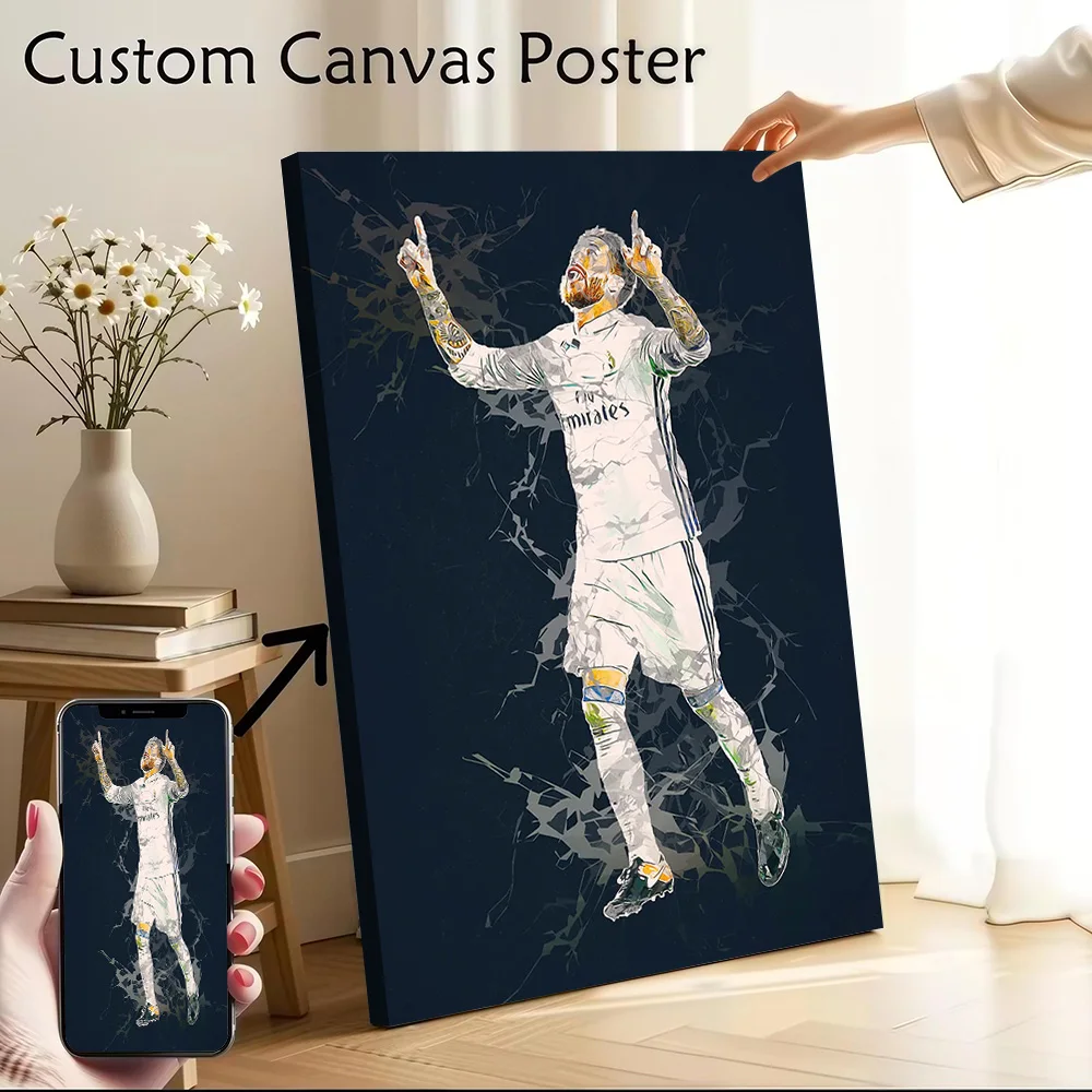 Sergio Ramos Canvas Poster Customizable Pictures Wall Art Canvas Painting for Decorative Paintings Home Decoration Ornaments