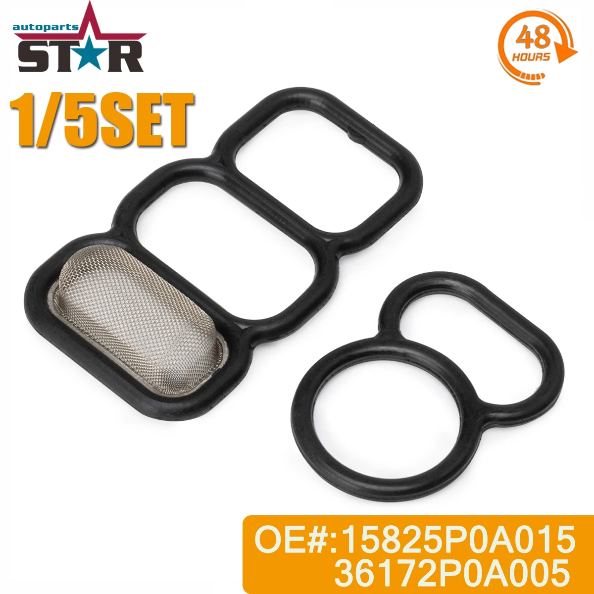 

1/5SET 15825-P0A-015 36172-P0A-005 VTEC Solenoid Gasket and VTC Filter Fit For 1994-2002 4 Cylinder Wngines Honda Accord