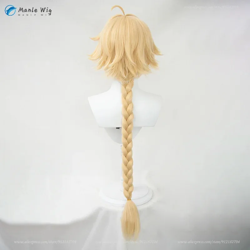 جودة عالية جينشين تأثيري لومين الأثير الذهبي مقاومة للحرارة الشعر الاصطناعية أنيمي لعب الأدوار الباروكات + غطاء شعر مستعار vm؛، 5.7yio؛' #5