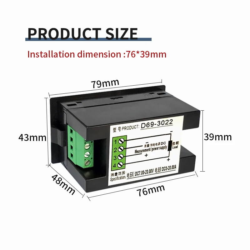 Imagem -06 - Módulo de Potência Corrente de Tensão dc Display Digital Lcd Módulo Inteligente D693022 3062 3021 3025 3065 3061 12v600v020a50a100a