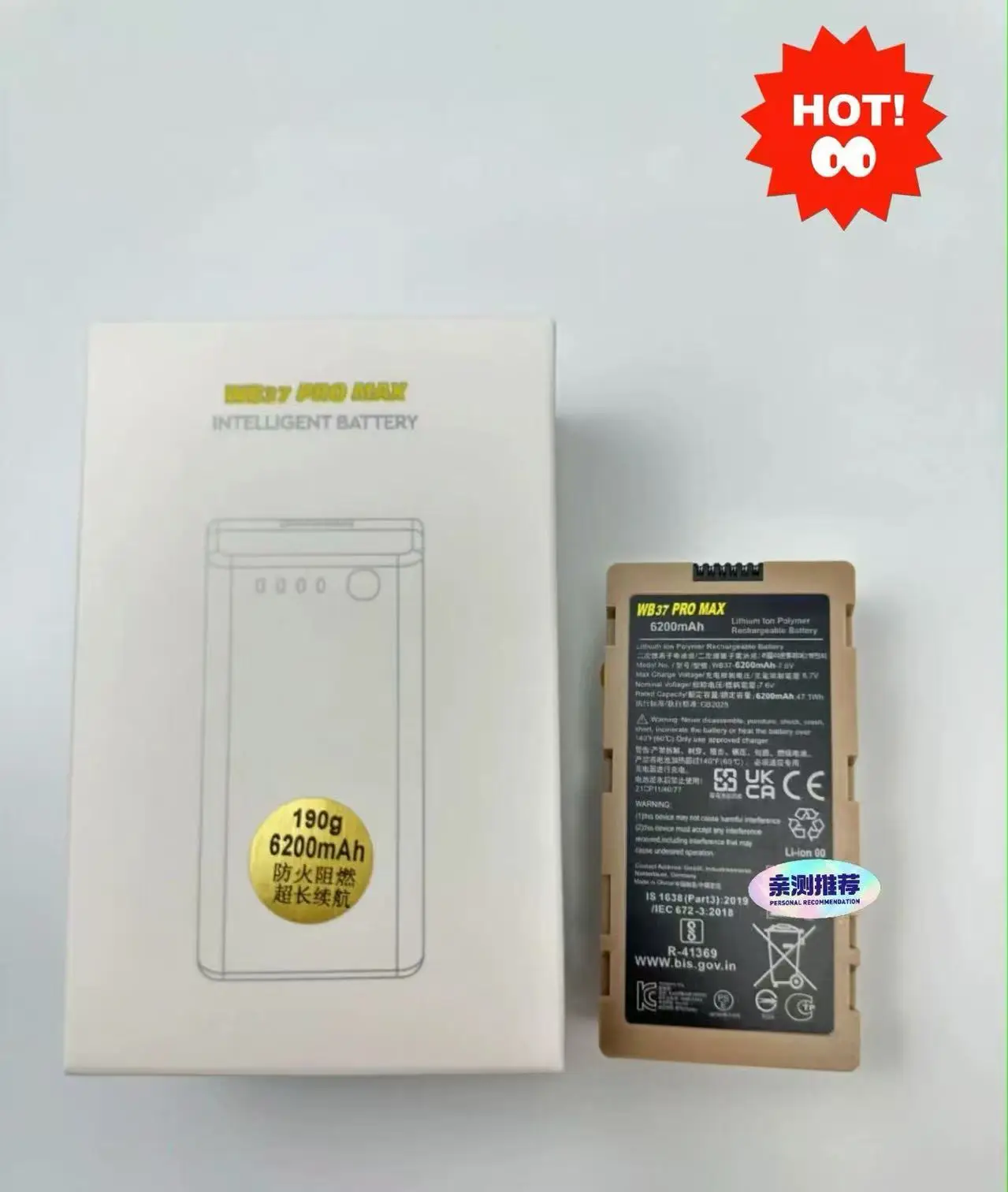 

new for DJI WB37 6200mah T70P T60 T50 T40 T30 T20p remote control battery