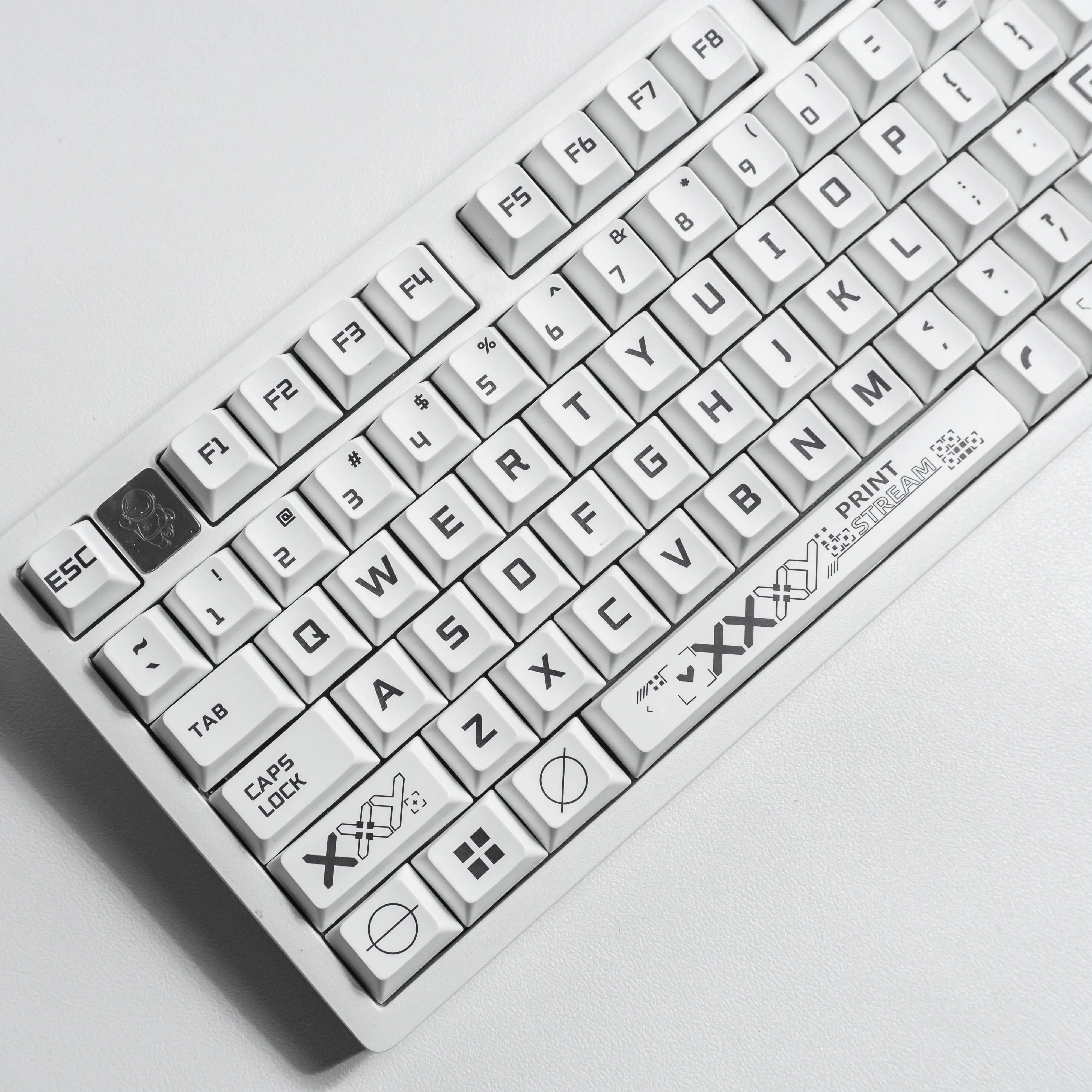 Printing set theme personalized keycaps black and white simple pbt original factory highly sublimated
