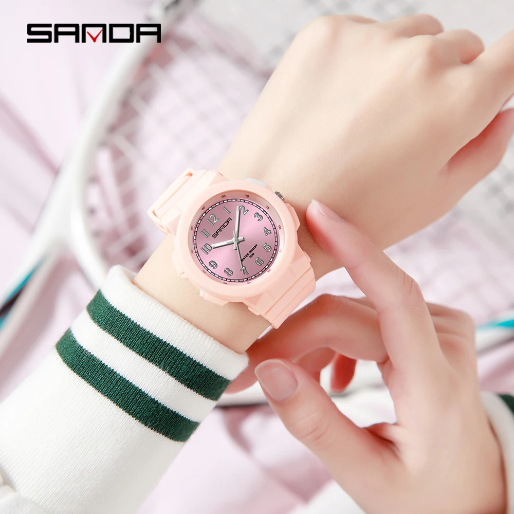 SANDA New 6194 Luxury Fashion Student Electronic Quartz Watch Waterproof Minimalist Men's and Women's Quartz Electronic Watch